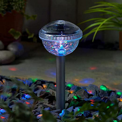 2-Pack Solar RGB Garden Stake Lights – Color-Changing Acrylic Bubble For Pathway & Patio