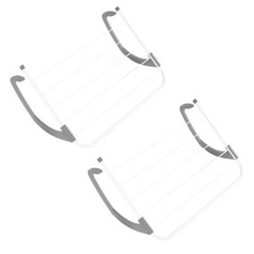 Pack Of 2 Over Radiator Clothes Airer Foldable Clothes Towel Rail Holder Rack Dryer Hanger