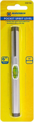 Pack Of 2 Pocket Spirit Level 6 Inch Aluminium Builders Bricklayer Scaffold Diy