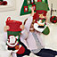 Pack of 2 Santa Claud & Reindeer Children's Xmas Gift Decoration Christmas Stocking