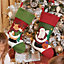 Pack of 2 Santa Claud & Reindeer Children's Xmas Gift Decoration Christmas Stocking