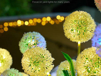 Pack of 2 Solar Dandelion Outdoor Garden Patio Lights | DIY at B&Q