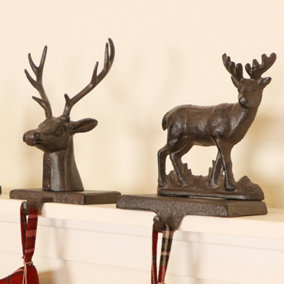 Pack of 2 Stag Christmas Stocking Holders