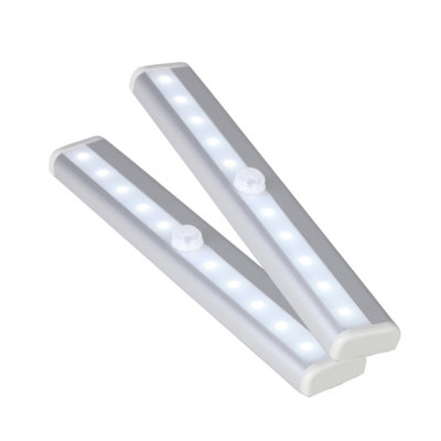 Pack of 2 Under Cabinet Lighting, Motion Sensor Light Battery Operated ...