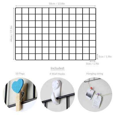 Pack of 2 Wall Hanging Grid Panels - Pukkr - 5