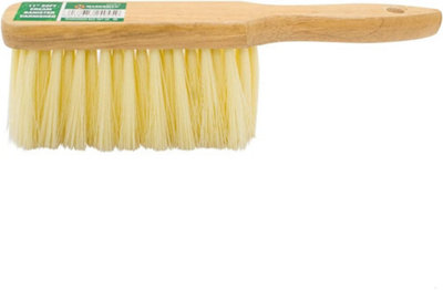 Pack Of 2 Wooden Soft Cream Bristle Synthetic Hand Brush Varnish Broom Cleaning 11 Inch