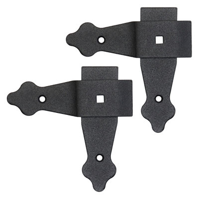 Pack of 2 x Flat Corner L Shape Plate, 100 x 100 mm Black Flat Right Angle Bracket, Decorative, Powder Coated Steel Repair Brace