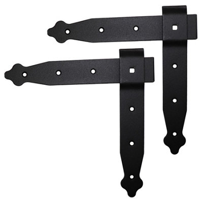 Pack of 2 x Flat Corner L Shape Plate, 200 x 200 mm Black Flat Right Angle Bracket, Decorative, Powder Coated Steel Repair Brace