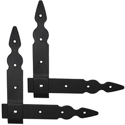 Pack of 2 x Flat Corner L Shape Plate, 200 x 200 mm Black Flat Right Angle Bracket, Powder Coated Steel Repair Brace Support