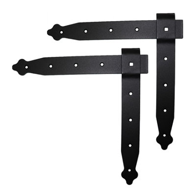 Pack of 2 x Flat Corner L Shape Plate, 250 x 250 mm Black Flat Right Angle Bracket, Decorative, Powder Coated Steel Repair Brace