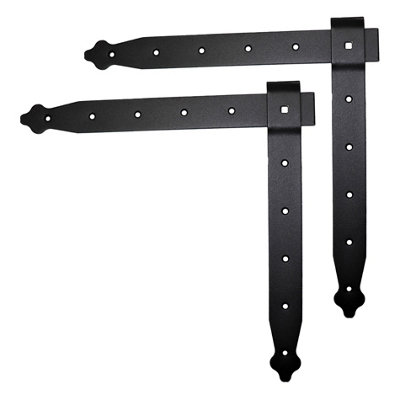 Pack of 2 x Flat Corner L Shape Plate, 300 x 300 mm Black Flat Right Angle Bracket, Decorative, Powder Coated Steel Repair Brace