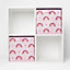 Pack of 2 x Rainbow Print Cube  Storage Boxes