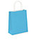 Pack of 20 Coloured Paper Party Bags 18cm x 22cm x 8cm Gift Bag With Handles Birthday Loot Bag Recyclable (Aqua Blue)