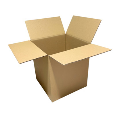 Pack of 20 Removal Storage Cartons - Double Wall Cardboard Boxes - 18" x 18" x 20" / 450mm x 450mm x 500mm
