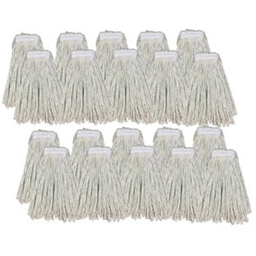 Pack of 20 Replacement Kentucky Mop Heads Cotton Yarn Mop Head - Size 16