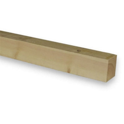 PACK OF 20 (Total 20 Units) - 100mm x 100mm (95mm x 95mm Finish) Planed All Round Redwood Timber - 3.6m Length