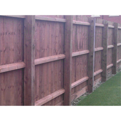 Pack of 20 (Total 20 Units) - 100mm x 100mm Brown Treated V Notched ... - Garden Fence Post Notch Cet