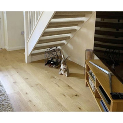 PACK OF 20 (Total 20 Units) - Light Oak 12mm Thick Laminate Flooring (29.6m2 Coverage) - 3