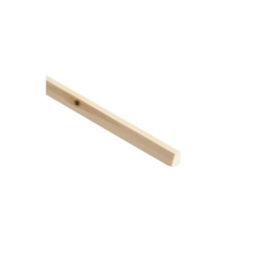 PACK OF 20 (Total 20 Units) - Pine Wedge Glass Bead Mouldings 15mm x 12mm x 2400mm