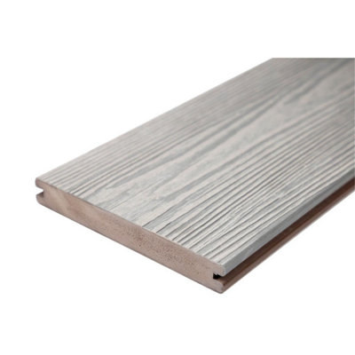 Pack of 20 (Total 20 Units) - Premium Apex Grooved Deck Boards - 190mm (W) x 24mm (H) x 4800mm (L) - Arctic Birch