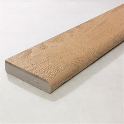 Pack of 20 (Total 20 Units) - Premium Bullnosed Composite Decking Boards - 150mm (W) x 32mm (H) x 3600mm (L) - Golden Oak