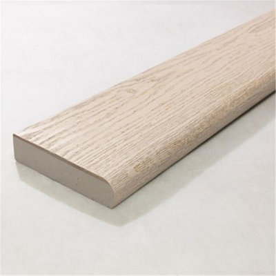 Pack of 20 (Total 20 Units) - Premium Bullnosed Composite Decking Boards - 150mm (W) x 32mm (H) x 3600mm (L) - Limed Oak