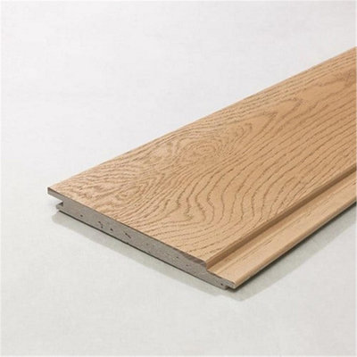 Pack of 20 (Total 20 Units) - Premium Composite Cladding Boards - 200mm (W) x 18mm (H) x 3600mm (L) - Golden Oak