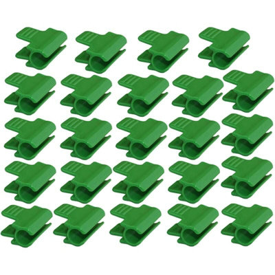 Pack of 24 plastic clips for greenhouse net post outer diameter 11 mm