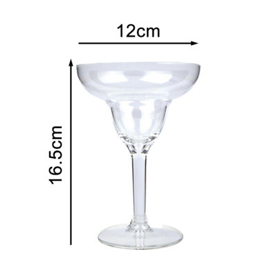 Pack Of 24 Plastic Margarita Glasses - Reusable Cocktail Drink Clear ...