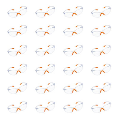 Pack of 24 Safety Glasses Clear Anti-Fog & Anti-Scratch Eye Protection ...