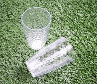 Pack of 24 Tall Drinking Tumblers Modern Dimple Effect Reusable Plastic Outdoor Party Summer BBQ Picnic Cups Bulk Wholesale