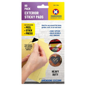 Pack Of 240pc Heavy Duty Exterior Double Sided Sticky Pads Strong Permanent Adhesive