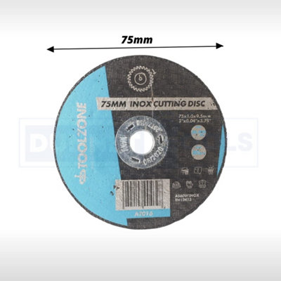 Pack of 25 3"/75mm Cutting Disc Air Tool Steel Angle Grinder Grinding Blade Set - 4