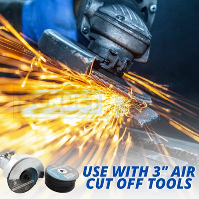 Pack of 25 3"/75mm Cutting Disc Air Tool Steel Angle Grinder Grinding Blade Set - 6