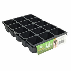 Pack of 3, 15 Cell Insert Seed Trays