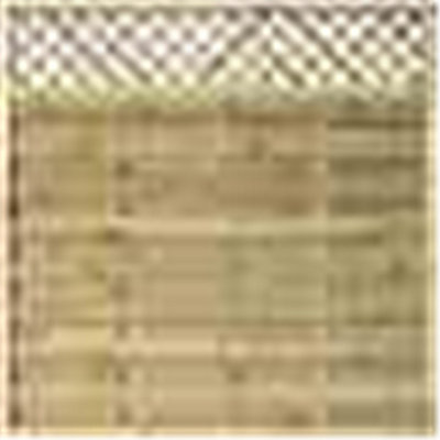 PACK OF 3: 6 x 4 Pressure Treated Lattice Infill Flat Screen Panel
