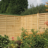 PACK OF 3: 6 x 5 Traditional Lap Fence Panel Pressure Treated