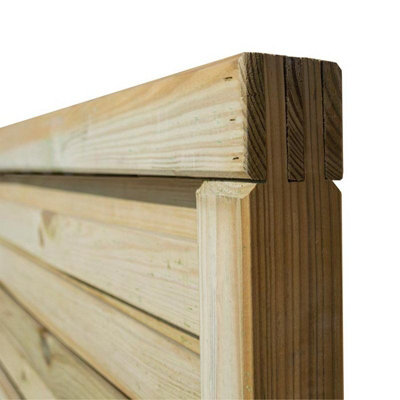 PACK OF 3: 6 x 6 Pressure Treated Contemporary Screen Panel - 3