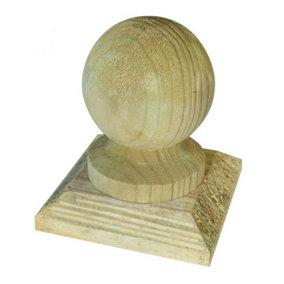 PACK OF 3: Ball Pressure Treated Green Post Cap