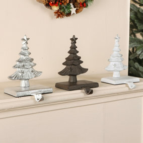 Pack of 3 Christmas Tree Shaped Stocking Holders