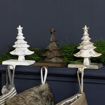 Pack of 3 Christmas Tree Shaped Stocking Holders