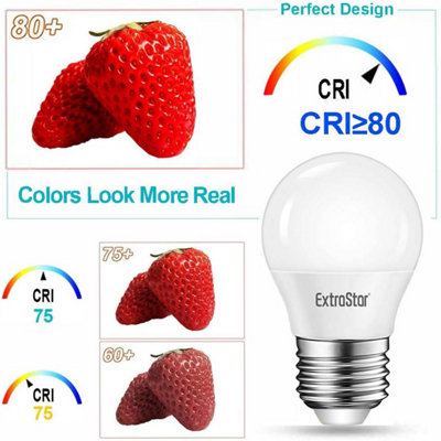 Pack of 3 E27 Non-Dimmable LED Light Screw Bulb 6W, Cool White 6500K