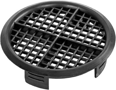 Pack of 3 fiXte 70mm Lattice Design Anthracite Grey Plastic Push in Circular Soffit Vents Roof Air Vents
