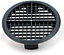 Pack of 3 fiXte 70mm Lattice Design Anthracite Grey Plastic Push in Circular Soffit Vents Roof Air Vents