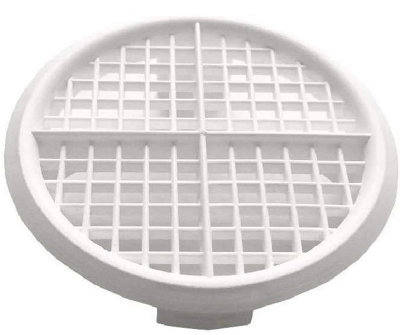 Pack of 3 fiXte 70mm Lattice Design White Plastic Push in Circular Soffit Vents Roof Air Vents