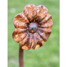 Pack of 3 Flower Pin Support 5Ft.Bare Metal Ready to Rust - Steel Garden Plant Border Support - Steel - L7 x H154.2 cm