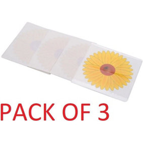 Pack Of 3 Fly Window Sticker Traps Insect Bug Catcher Sunflower Home Glue