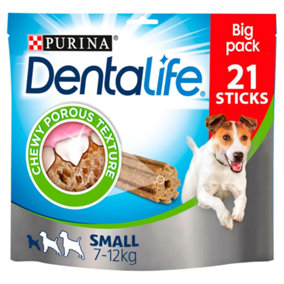 Pack of 3 Purina Dentalife Daily Oral Care Chicken Chew Dog Food Adult Small 21 Pack 345g