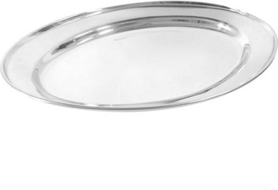pack of 3 Stainless Steel Oval Rice Tray Serving Dish 30CM