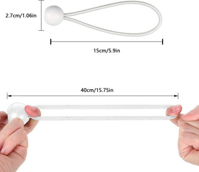 PRETEX Bungee Cords With Balls - Set Of 25pcs X 9 Inch Universal Elastic Cord W/Ball Ties - Heavy Duty Bungees Perfect For Tent, Canopy & Tarp Tie Down - Black 9 thumbnail image